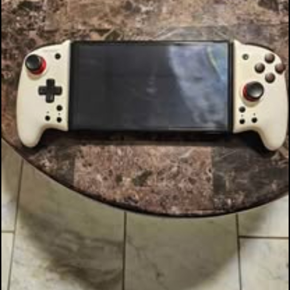 Nintendo Handheld Console with White Controllers